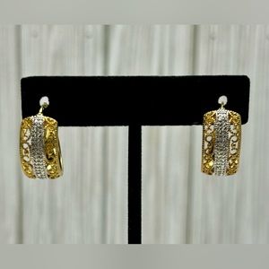 Gold Plated Hoop Earrings Made in China 3/4"
